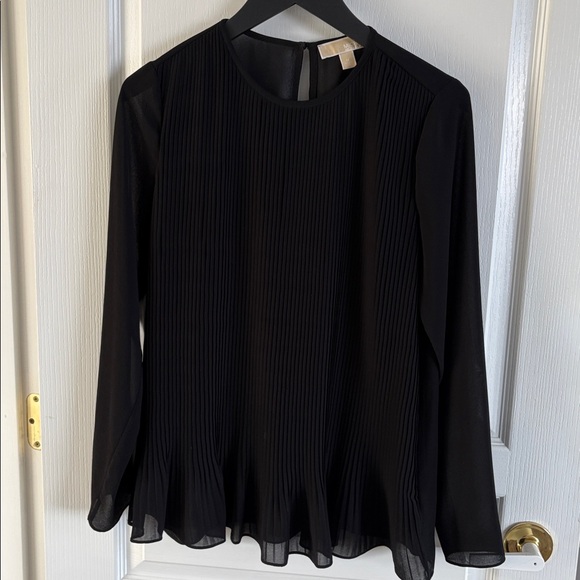 Michael Kors Black Pleated Blouse - Picture 2 of 10